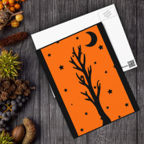 Spooky Black Tree Silhouette Postcard postcards