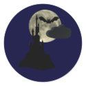spooky castle in full moon stickers by spootakular spooky castle in full moon stickers