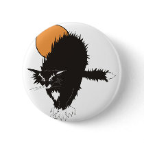 Spooky Classic Cat buttons by LSDmeCom Spooky Classic Cat buttons
