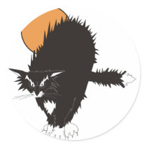 Spooky Classic Cat stickers