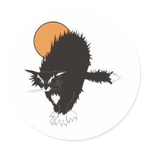 Spooky Classic Cat stickers