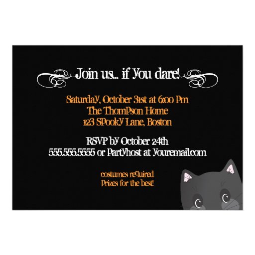 Spooky Cute Halloween Costume Party Personalized Announcements