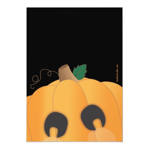 Spooky Cute Pumpkin Carving Halloween Party Invitations