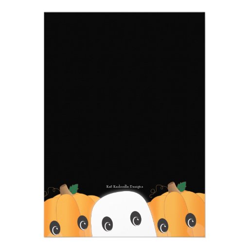 Spooky Cute Pumpkin Head Halloween Party Announcements