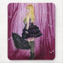 Spooky Eyes Gothic Girl Mousepad mousepads