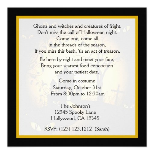 Spooky Eyes Haunted House Invitation