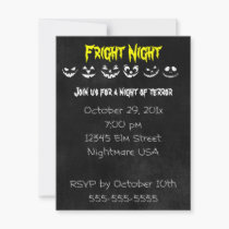 Spooky Faces Halloween Invitation invitations