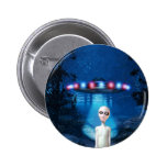 Spooky Forest UFO Close Encounter Button
