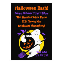 Spooky Ghost Custom Halloween Invitation