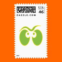 spooky ghost eyes postage