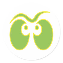spooky ghost eyes stickers