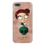 Spooky girl with Opossum iPhone 5 Cases
