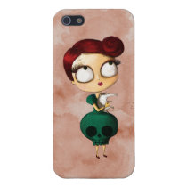 Spooky girl with Opossum iphone cases