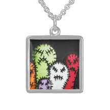 Spooky Graffiti Personalized Necklace