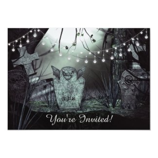 Spooky Graveyard Halloween Party Invitation