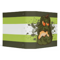 spooky green pumpkin notebook binders