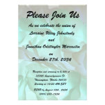 Spooky grey and green petals custom announcement