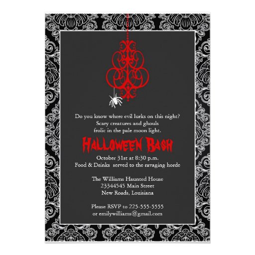 Spooky Halloween Bash Invitations