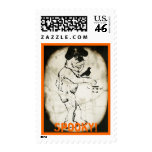 Spooky Halloween Bigfoot Postage Stamps