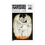 Spooky Halloween Bigfoot Postage Stamps