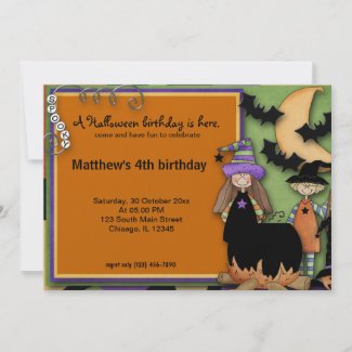 Spooky Halloween Birthday invitation
