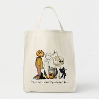 Spooky Halloween friends Organic bag bag