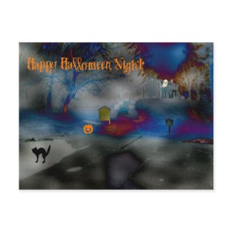 Spooky Halloween Fun Night postcard