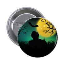Spooky Halloween Graveyard buttons