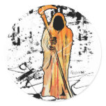 Spooky Halloween Grim Reaper of Death Sticker