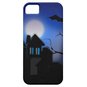Spooky Halloween Haunted House with Bats iPhone 5 Covers