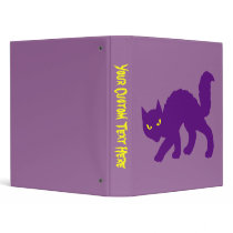 Spooky Halloween Kitty Cat Vinyl Binders