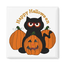 Spooky Halloween Kitty magnets