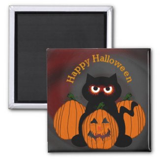 Spooky Halloween Kitty magnet