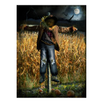 Spooky Halloween Scarecrow Poster posters by intocreating Spooky Halloween Scarecrow Poster posters