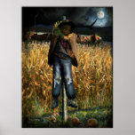 Spooky Halloween Scarecrow Poster posters