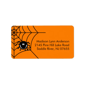 Spooky Halloween Spider Return Address Labels.