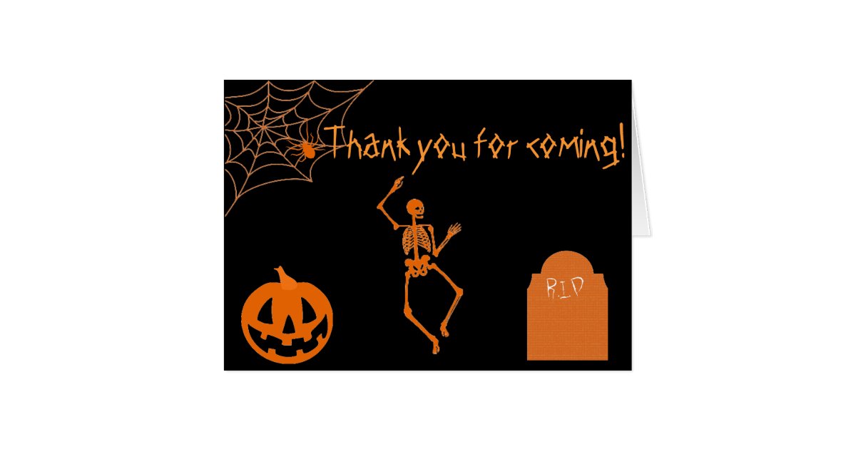 spooky halloween thank you cards zazzle spooky halloween cards