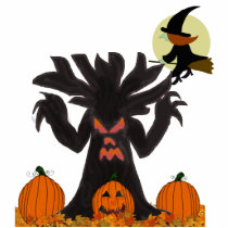 Spooky Halloween Tree photo sculptures