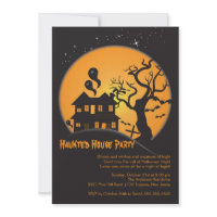 Spooky Haunted House Halloween Party Invitations