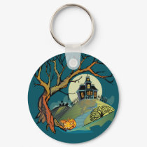 Spooky Haunted House keychains by AHalloweenTrail Spooky Haunted House keychains