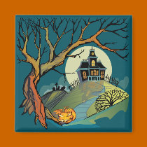 Spooky Haunted House magnets