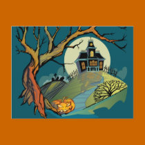 Spooky Haunted House postcards