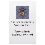Spooky Hauted House Bats Personalized Stationery