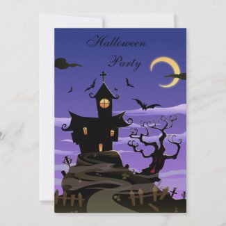 Spooky House Halloween Party invitation