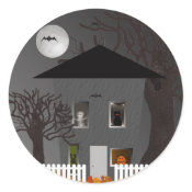 Spooky House Halloween Stickers