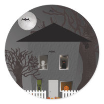 Spooky House Halloween Stickers