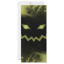 Spooky Jack O Lantern Face Blk Yellow rack cards by VoXeeD Spooky Jack O Lantern Face Blk Yellow rack cards
