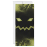 Spooky Jack O Lantern Face Blk Yellow Rack Card Template
