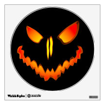 Spooky Jack O Lantern Face Wall Skins