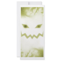 Spooky Jack O Lantern Face Wht Yellow rack cards by VoXeeD Spooky Jack O Lantern Face Wht Yellow rack cards